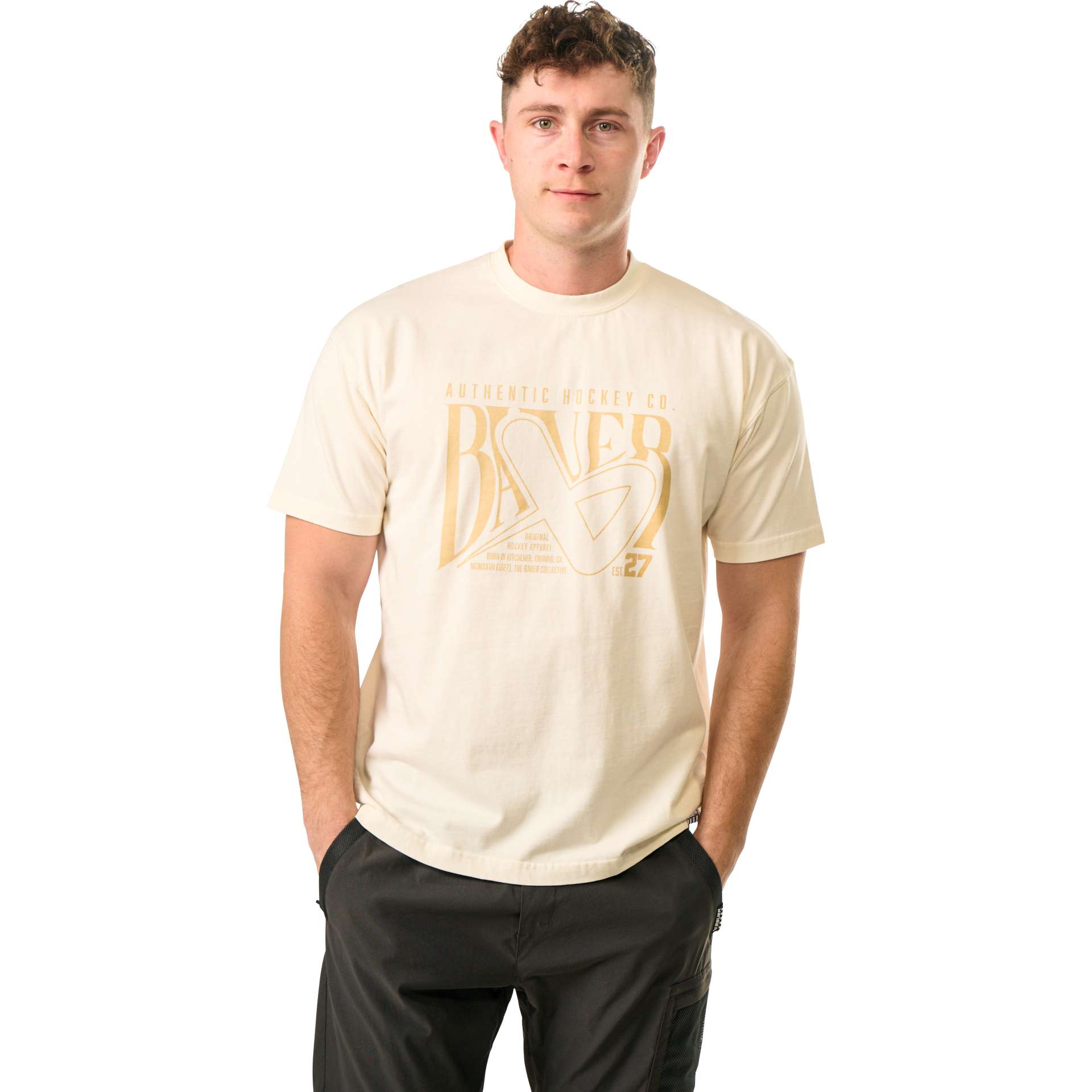 Bauer Acid Wash Retro T-Shirt Sr. Egret
