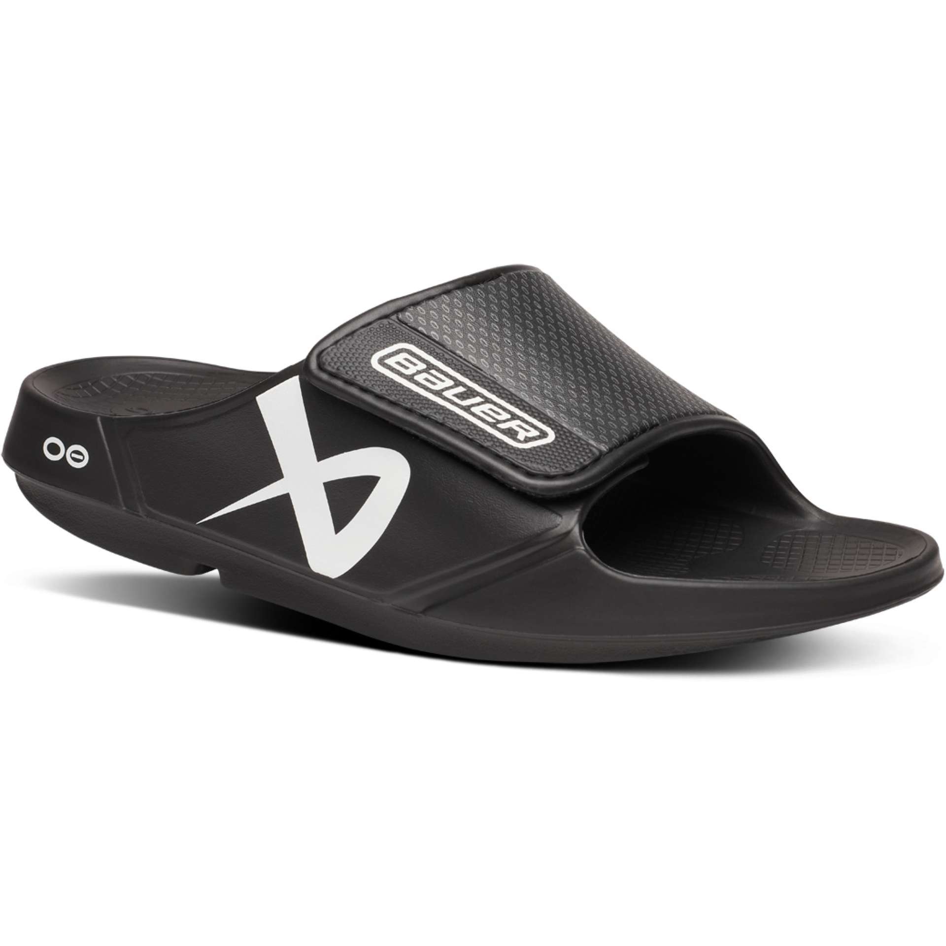 Bauer x Oofos Sport Flex Badesandalen Schwarz
